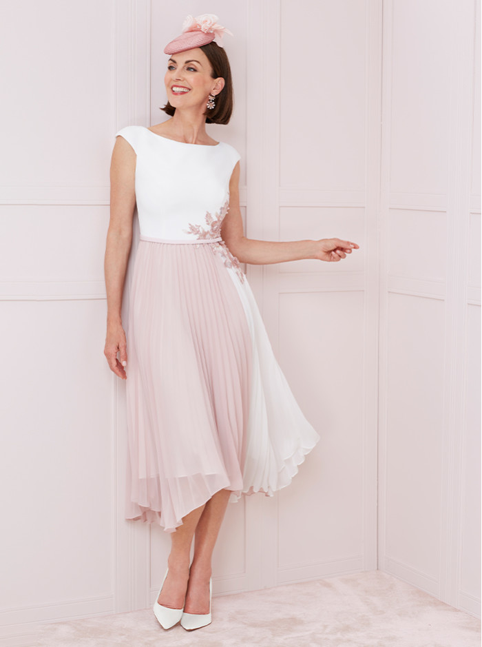 66309 Dress - Ivory/Rose (John Charles)